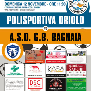 POLISPORTIVA ORIOLO – A.S.D. G.B. BAGNAIA
